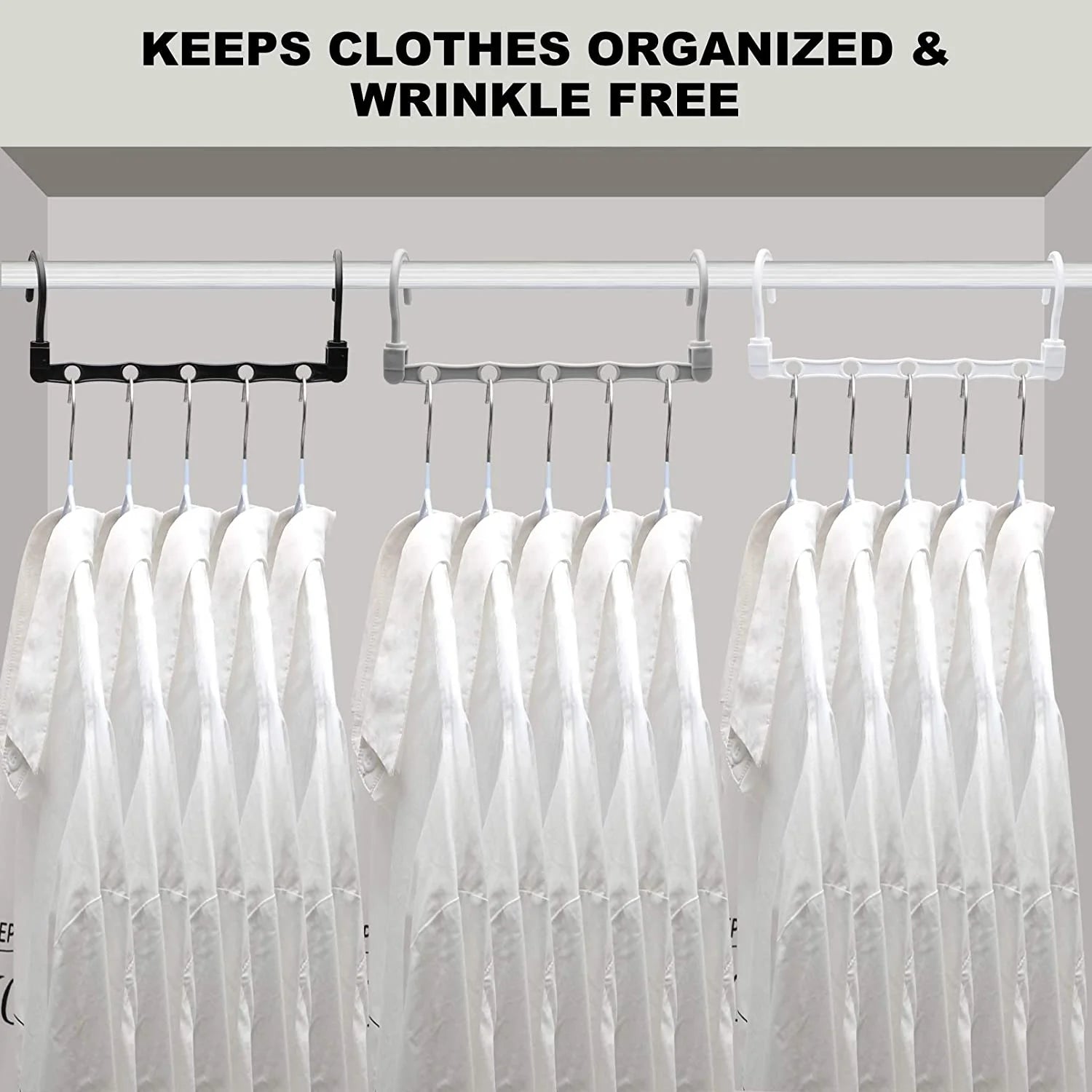 12 Pack-Closet-Organizers-And-Storage, Magic-Hangers-Space-Saving-For-Clothes, Closer-Organizer-For-Closet-Organization, Space-Saver-Hanger-Organizer-For-Multipurpose, Dorm-Room-Essentials