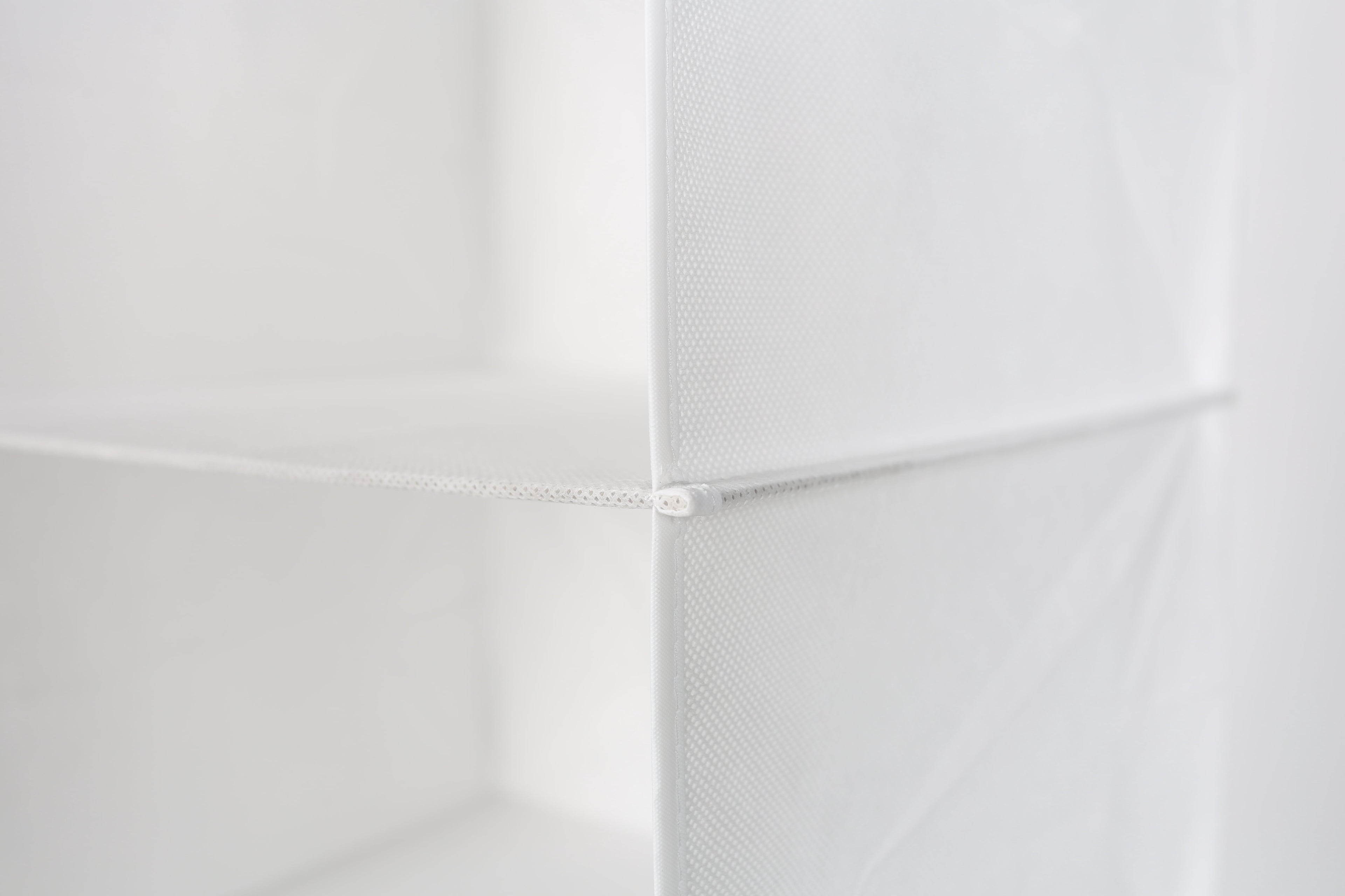 (3 Pack)  6 Shelf Non-Woven Hanging Closet Organizer Shelf Dividers, Arctic White
