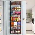 RiniroLis Over The Door Pantry Organizer 6-Tier Pantry Organization and StorageWall Mounted & Over The Door Spice Racks for Kitchen Pantry BathroomBlack