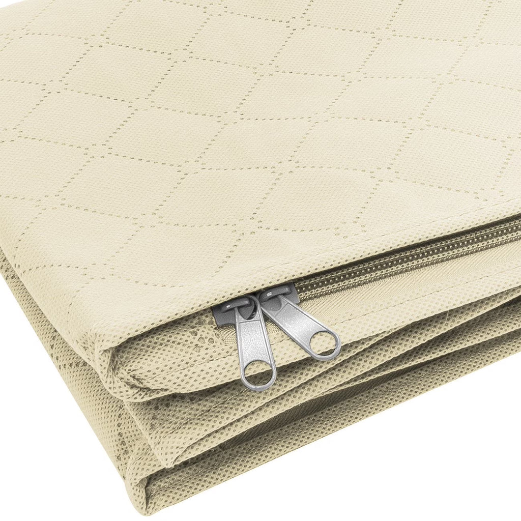 Space-Saving and Durable Shelves Clothing Storage, Beige, 3 Count