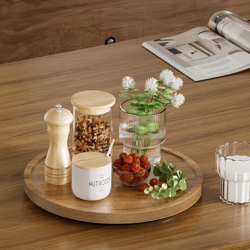 Lazy Susan Turntable Organizer, 9 Inch Wooden Lazy Susan Cabinet, Dining Table, Storage Room, Countertop, Cabinet, Bathroom Organization
