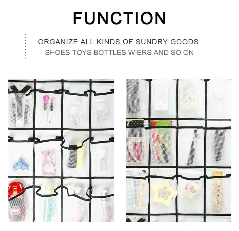 Over the Door Shoe Organizer, 24 Pockets