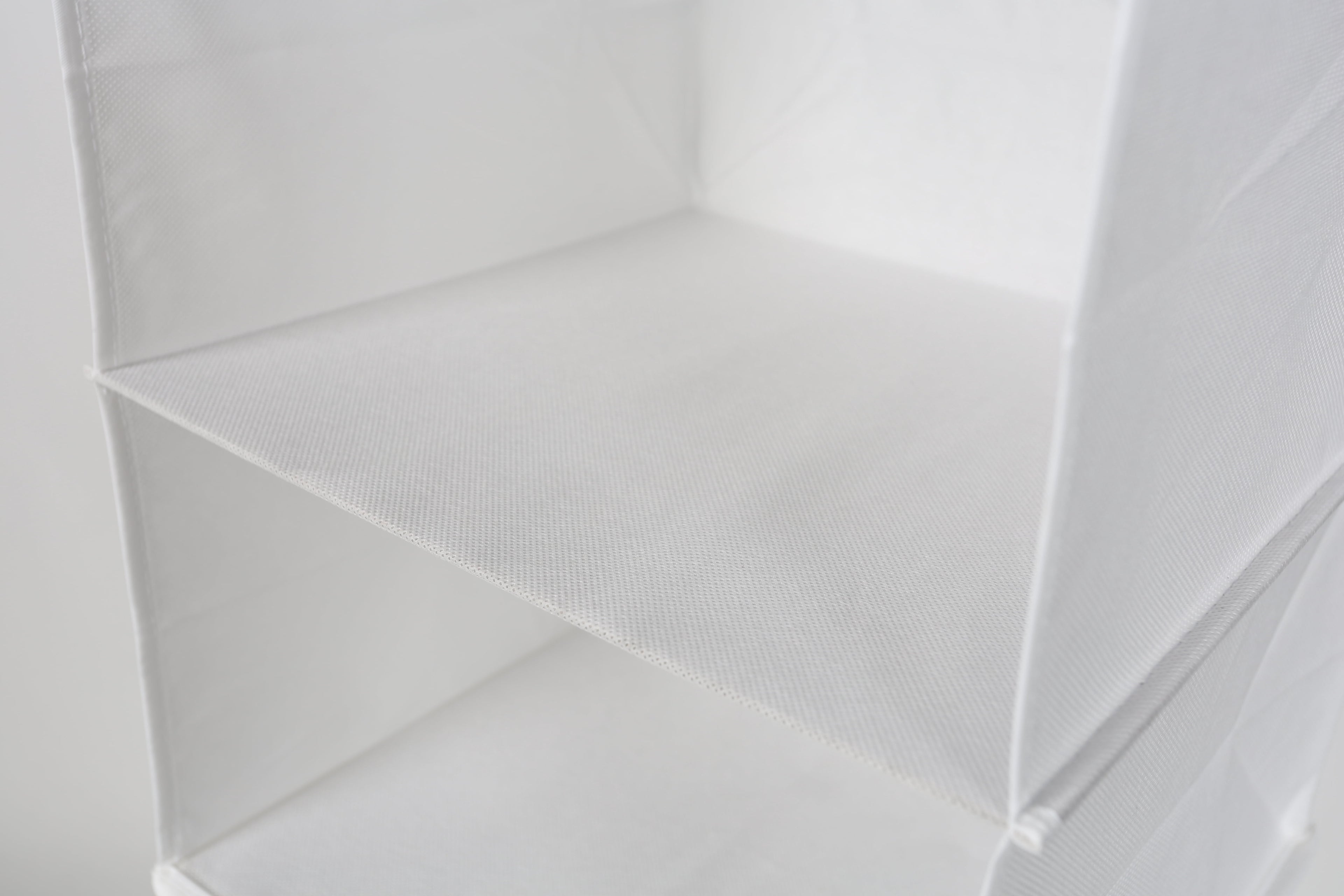(3 Pack)  6 Shelf Non-Woven Hanging Closet Organizer Shelf Dividers, Arctic White