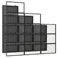 Pinkpum Large 12 Pack Shoe Storage Boxes Shoe Organizer for Closet clear Plastic Stackable Shoe Dispaly Case Bins Holder Sneaker Storage Black