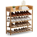 Bamboo Shoe Rack Organizer 5 Tier Shoe Shelf