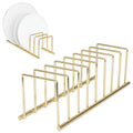 Spectrum Dish Drying Rack for Kitchen Counter Euro Kitchen Organizer (Gold) - Space-Saving Dish Rack Holder - Dish Drainer for Pots & Pans Plates Cutting Boards Serving Trays & Lids